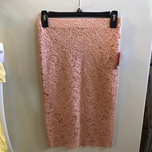 Light pink lace skirt